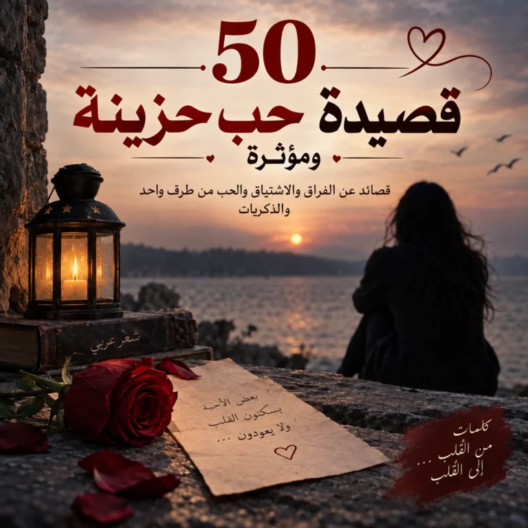 50 قصيدة حب حزينة ومؤثرة باللغة العربية